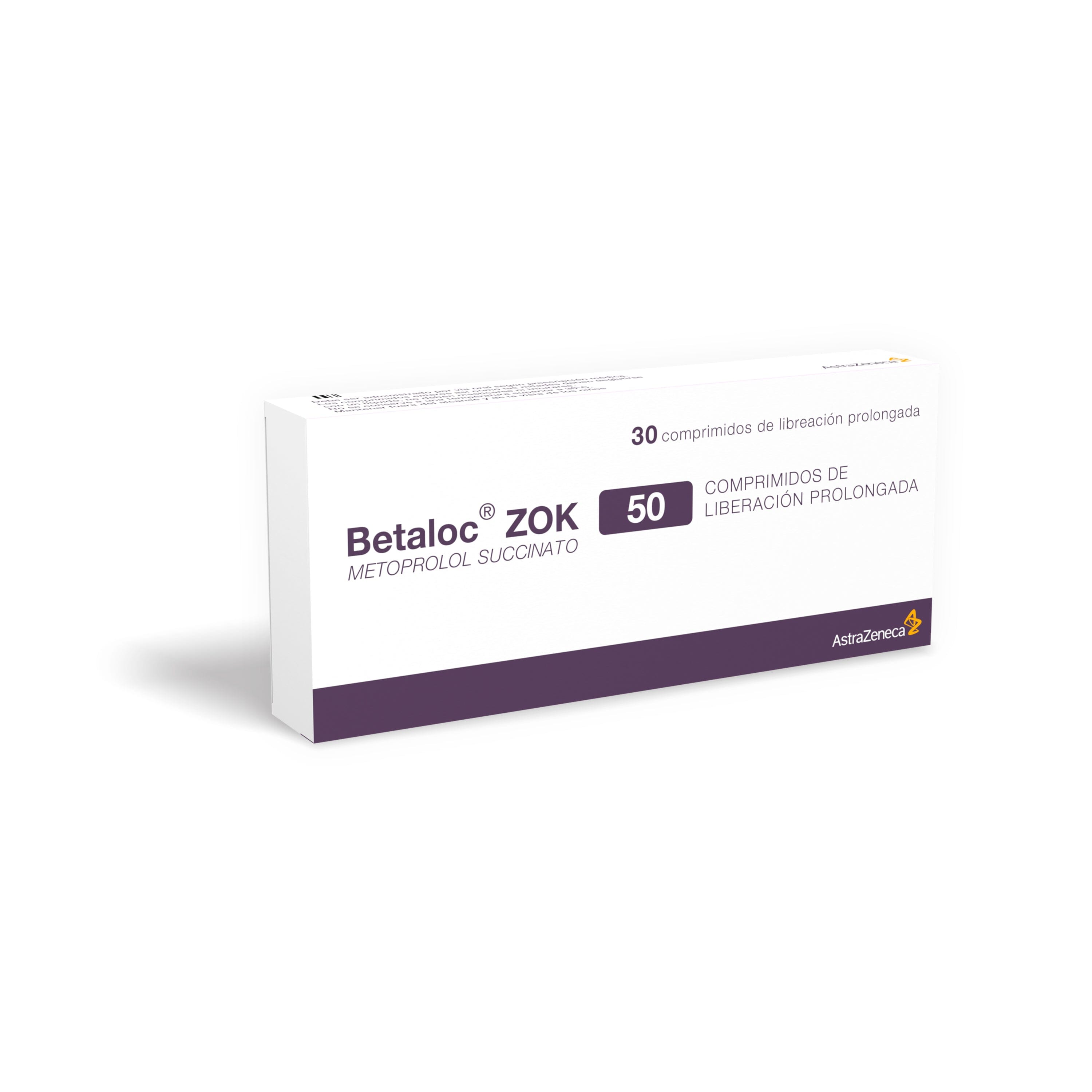 Betaloc Zok 50 mg x 30 comprimidos "Ley Cenabast" Farmex-VidaTres-Persistente